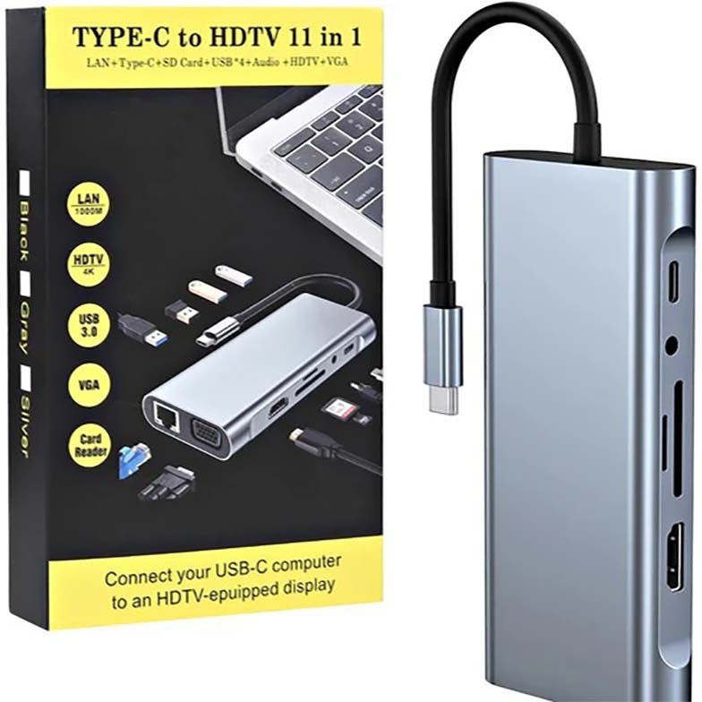 هاب و تبدیل Type-C TO HDMI 11 IN 1 آی فورتک IFORTECH