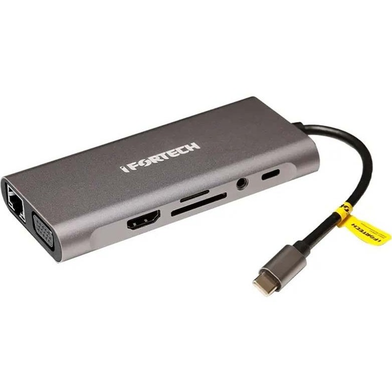 هاب و تبدیل Type-C TO HDMI 10 IN 1 آی فورتک IFORTECH